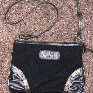 black & silver purse